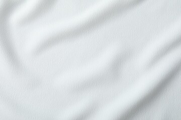 Fototapeta premium Texture of white fabric as background, top view