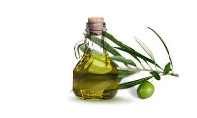 Tasty fresh healthy olive oil