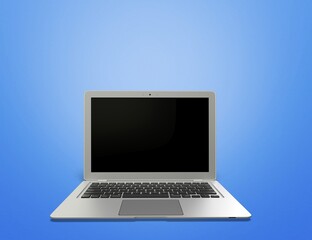 Fototapeta premium Blank screen on modern laptop computer