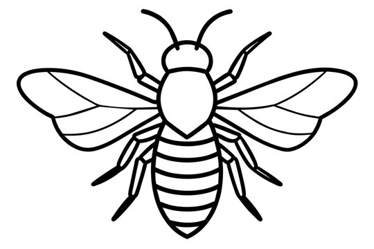 recommend clip art: bee screams icon vector outline illustration