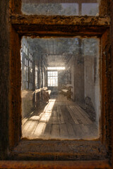 View to an old abandoned house