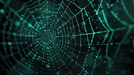 Naklejka premium Artwork of a Dark Spider Web in a Digital Format