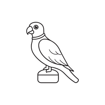recommend clip art: Vectir parrots line art and illustration, hand drawing,
                    