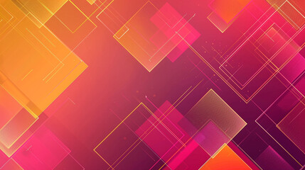 Orange and Magenta square shape background presentation design