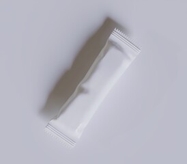 Realistic stick pack white color illustration render