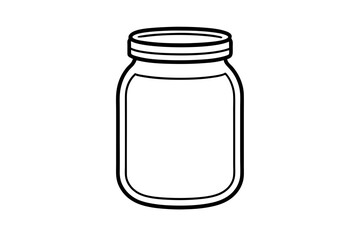 jar icon vector outline silhouette illustration
