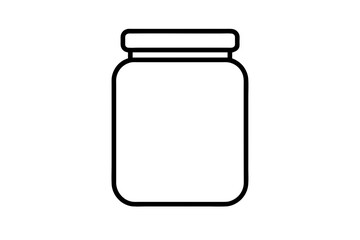 jar icon vector outline silhouette illustration