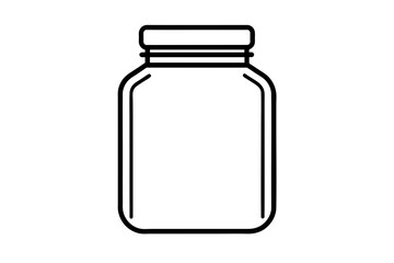 jar icon vector outline silhouette illustration