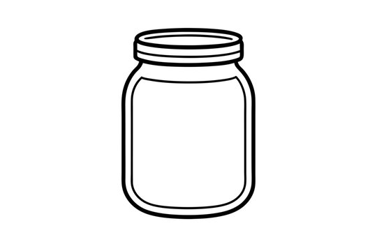 jar icon vector outline silhouette illustration