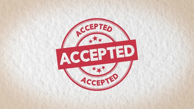 Accepted stamp