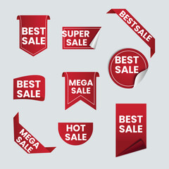 Sale tags collection. Special offer, big sale, discount, best price, mega sale banner set.