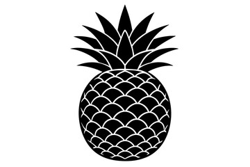 pineapple silhouette vector illustration