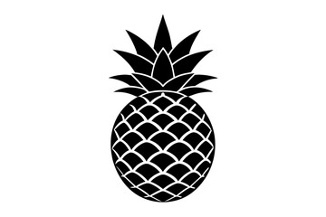 pineapple silhouette vector illustration