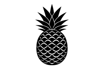 pineapple silhouette vector illustration