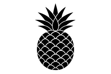 pineapple silhouette vector illustration