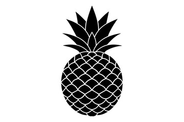 pineapple silhouette vector illustration