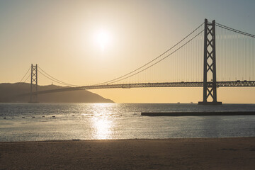夕方の明石海峡