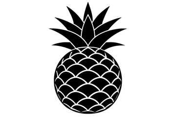 pineapple silhouette vector illustration