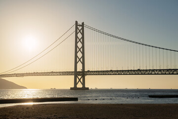 夕方の明石海峡