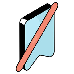 Premium download icon of no bookmark