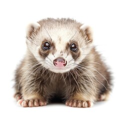 Fototapeta premium Ferret isolated on white background 