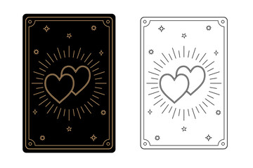 Obraz premium Tarot card lovers. The major arcana of a deck of cards.