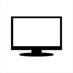 Monitor screen silhouette isolated on white background. Monitor icon vector illustration design.