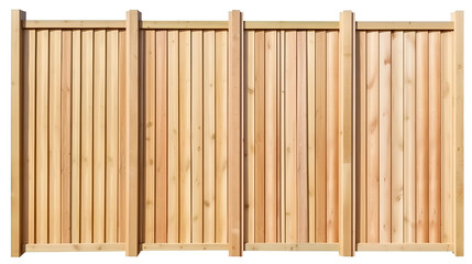 wooden fence isolated on transparent background.