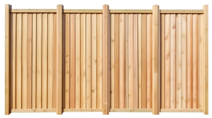 wooden fence isolated on transparent background.