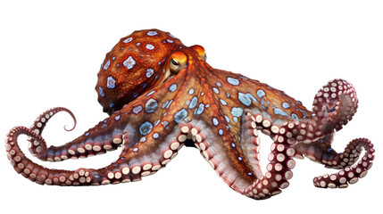 Fototapeta premium octopus isolated on transparent background.