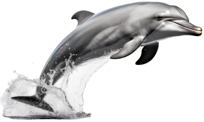 dolphin isolated on transparent background.