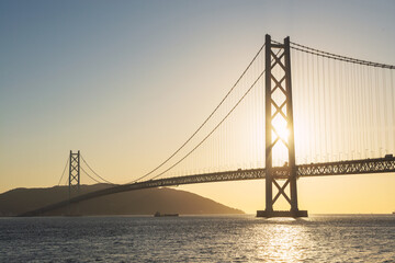 夕方の明石海峡