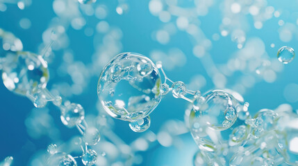 3D Molecular Structure with Carbon and Keratin Spheres