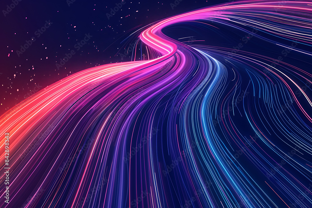 Poster abstract background of smooth lines. big data visualization.