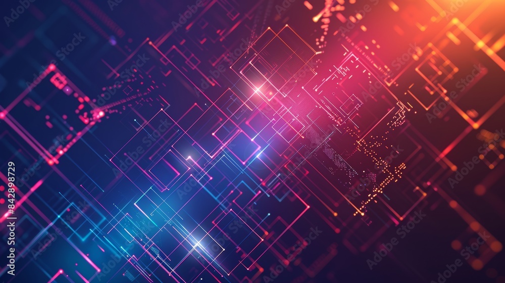 Poster abstract geometric shape technology digital hi-tech concept background with space for text. futurist
