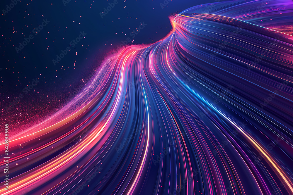 Poster abstract background of smooth lines. big data visualization.