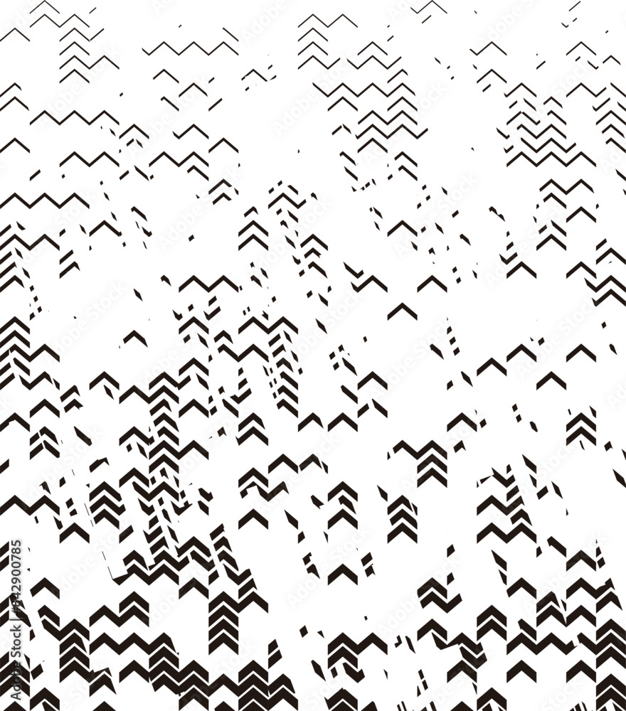 Poster black and white geometric pattern. arrows shape abstract background. fully editable vector element. 