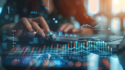 Business Financing Accounting Banking Concept, Businesswoman doing finances and. Generative Ai