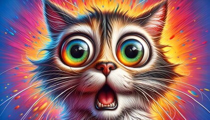 Fototapeta premium cat with eyes