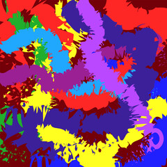 seamless texture with colorful splashes