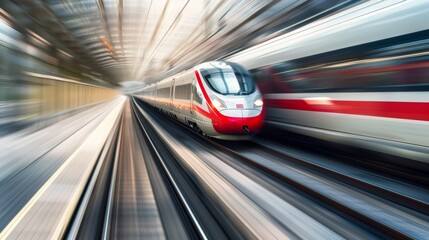 Fototapeta premium Modern high speed train