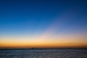 夕暮れの明石海峡