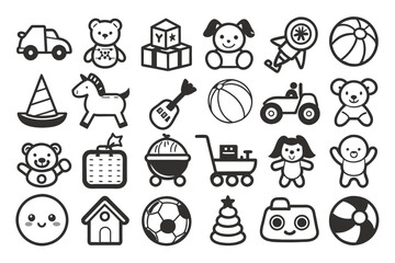 icons, baby, child, toy, kid, funny, collection, cartoon
