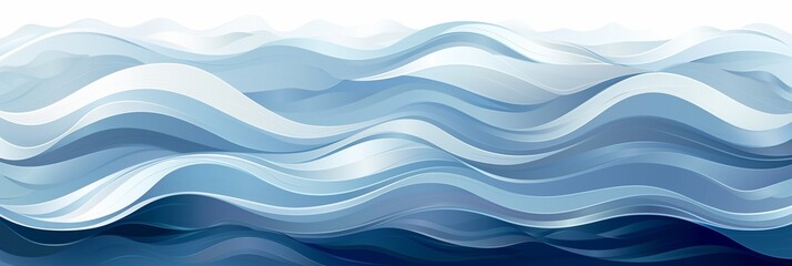 Fototapeta premium abstract vector pattern of waves in shades of blue