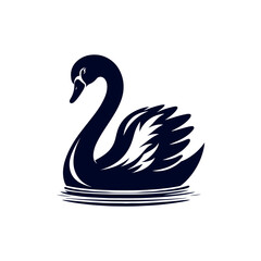 Duck Silhouette Clip art isolated vector illustration on a white background