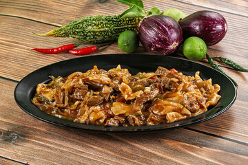 Tibetian cuisine - thenthuk with beef