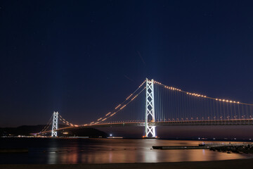 Obraz premium 夜の明石海峡