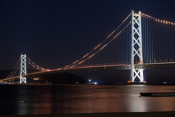 夜の明石海峡