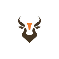 bull logo simple vector abstract