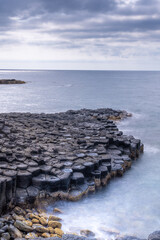 View of Ganh Da Dia or Da Dia Reef is a seashore area of uniformly interlocking basalt rock columns...